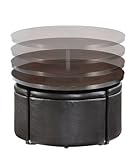 Homelegance 3217PU* 5-Piece Gas Lift Dining Table Set, Dark Cherry Finish