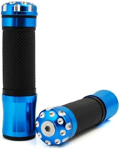 Motorstar 7/8"(22mm) Custom Racing Motorcycle Soft Rubber Handlebar Hand Grips Bar Ends Blue For KAWASAKI ZX1400 ZX14R ZZR1400 2006-2012