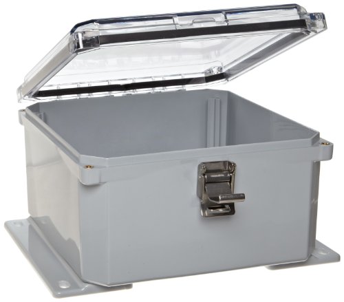Integra H8084HCFLL Premium Line Enclosure, Hinged, Locking Latch Cover, Clear Cover, Mounting Flange, 8