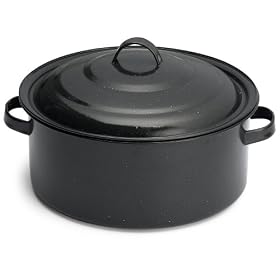 Bene Casa Enamel Casserole Budinera, 5.7QT (Black) by Bene Casa