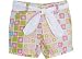 Kidlooks Patchwork Print Shorts With Tie Belt