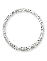 14k White Gold Diamond Circle Pendant