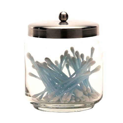 Small Apothecary Jar (Stainless Steel) (4 1/4"H x 3 1/2"Diameter)