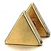 Unisex Stainless Steel Gold Triangle Screw Stud Earrings for Man and Women, 2pcs