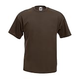 Valueweight T-Shirt von Fruit of the Loom Chocolate S