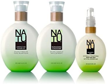 Natu Volumizing Solution for Fine Hair Set (8.4oz. Liberating Shampoo, 8.4oz Reawakening Conditioner, 3oz. Volumizing Mist)