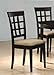 Coaster Contemporary Style Dining Chairs, Cappuccino Wood Finish, Set of 2