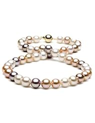18 9-10mm Multi-Colored Freshwater Necklace<br>~ Presidential Grade ~