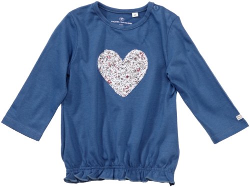 TOM TAILOR Baby - M&auml;dchen Hemd 10224100021/longsleeve heart, Gr. 62, Blau (6385) Preisvergleich