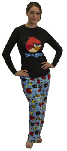 Women's Licensed Plush Pajama Sets - Angry Birds - Large