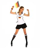 Trikot Minikleid KICKER BRAUT, wei&szlig;/schwarz, L/XL