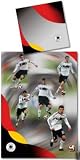 Produkt-Bild: Global Labels G 29 600 DFB6 100 Renforce Bettw&auml;sche Deutsche Nationalmannschaft Design Heroes 135 x 200 cm Bettbezug und 80 x 80 cm Kissenbezug