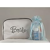 Wedding Day Bridal Emergency Kit in White Satin Bride Travel Bag