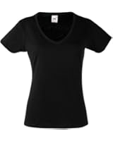 Fruit Of The Loom Ladies Lady-Fit Valueweight V-Neck Short Sleeve T-Shirt