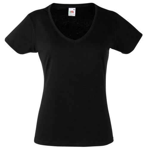 Fruit Of The Loom Ladies Lady-Fit Valueweight V-Neck Short Sleeve T-Shirt