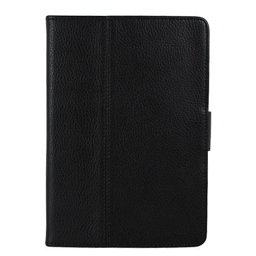 GTMax Durable PU Texture Leather Protector Cover Case with Stand – Black for Motorola Xoom Tablet