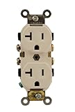 Leviton 5800-Wsp 20-Amp, 125-Volt, Receptacle Duplex, Self-Grounding, White by Leviton