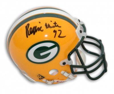 Reggie White Autographed/Hand Signed Green Bay Packers Mini Helmet