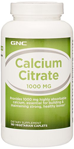 GNC Calcium Citrate 1000,mg -- 180 Vegetarian Caplets
