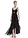 Ever-Pretty Double V-Neck Rhinestones Ruched Bust Hi-Lo Evening Party Dress 09983