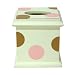 Tissue Box Pink/Brown Polka Dot 6x6x6.5