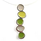 Modern Sterling Silver Bubble Necklace - Melon