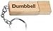 Engraved Wooden USB Flash Drive 8 GB with chain - Engraved name Dumbbell