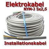 Produkt-Bild: Mantelleitung Grau NYM-J 5x2,5 Installationskabel, Elektrokabel, 25 Meter