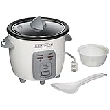 BLACK+DECKER RC3303 1.5-Cup Dry/3-Cup Cooked Compact Rice Cooker, White