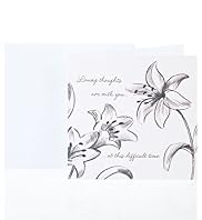 Sketchy Floral Sympathy Greetings Card
