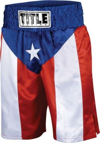Title Boxing Title Puerto Rico Flag Stock Boxing Trunks