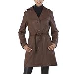 BGSD Women’s Belted New Zealand Lambskin Leather Trench