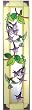 HUMMINGBIRD in Fuchsia Painted Tempered Glass 10x42 Sidelight Window