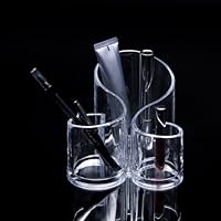 Lumsing Top Quality Large Wavy Acrylic Makeup Brush and Cosmetic Holder