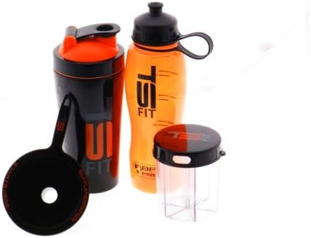TURBO MIXER Stainless Steel 25oz Blender Mixer Bottle Protein Shaker Fitness Kit