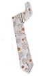 Pure Paisley woven tie in silver, gold