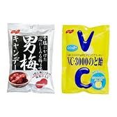 ノーベル　男梅キャンデー・VC-3000のど飴　各6袋セット