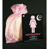 Bamboobies Organic Bamboo Fleece Overnight Washable Nursing Pads, 4 Pair Pack
