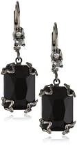 Sorrelli "Midnight Moon" Black & Clear Crystal Elegant Dangle Gunmetal-Tone Earrings