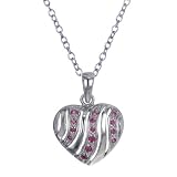 1/4 Karat Anhanger Herz Rubin Sterling-Silber 925