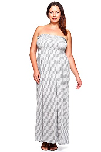 Hot Ginger Long Swift Tube Dresses Strapless Floral Solid Flow Dress