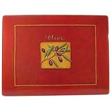 Olive Design Heavy thick glass tempered large cutting board, European design