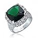 Bling Jewelry Vintage Style Simulated Emerald CZ May Birthstone Cocktail Ring Rhodium Plated