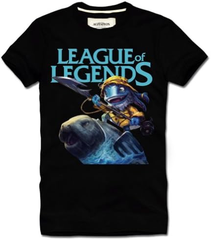 Vogue Gallery League of Legends Fizz Cotton Short Sleeve T-shirt,Black,L