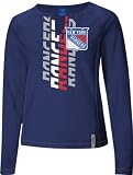 New York Rangers -Navy- Junior's Astronomy Split Neck Top