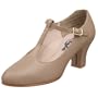 Capezio Women's T-Strap Character Shoe,Tan,8.5 M US