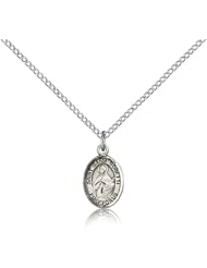 Free Engraving Included Medal- Sterling Silver St. Saint Maria Goretti Pendant 1/2 x 1/4" 9208SS--w/18" Chain & Box Patron Saint of Teenage Girls