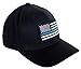 Thin Blue Line Velcro Patch ( 2 Pieces ) - Sewn US Flag Patch, Show Support to Police and American Law Enforcement - Perfect For Your Tactical Vest, Hat, Bag