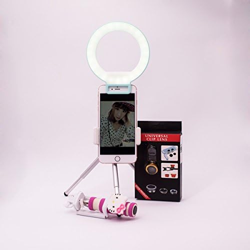 DHphoto Selfie Ring Light for iPhone 6 plus/6s/6/5s/5/4s/4/Samsung Galaxy S6 Edge/S6/S5/S4/S3, Galaxy Note 5/4/3/2, Blackberry Bold Touch, Sony Xperia, Motorola Droid and Other Smart Phones