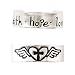 Sterling Silver Faith, Hope, Love and Heart Toe Ring by Bob Siemon, Set of 2
